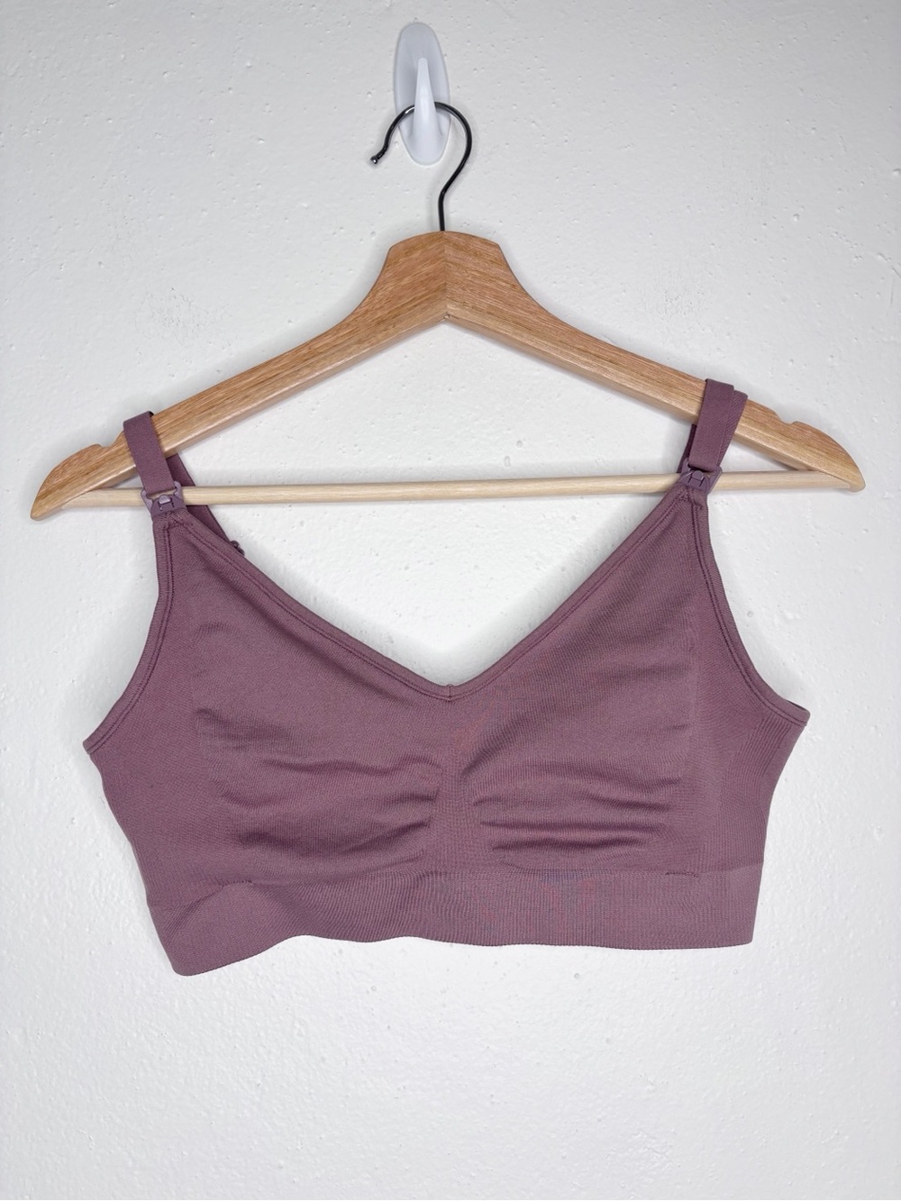 Quince Mauve Wireless Nursing Bra Size M EUc